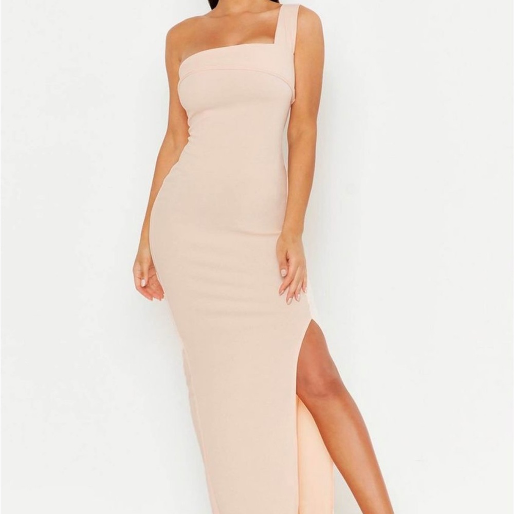 Cream Boohoo Cocktail Dress
